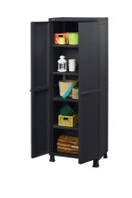 KETER haveskab på 184 cm med 2 låger i sort plast